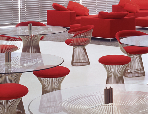 Platner Dining Tables, Arm Chairs and Stools