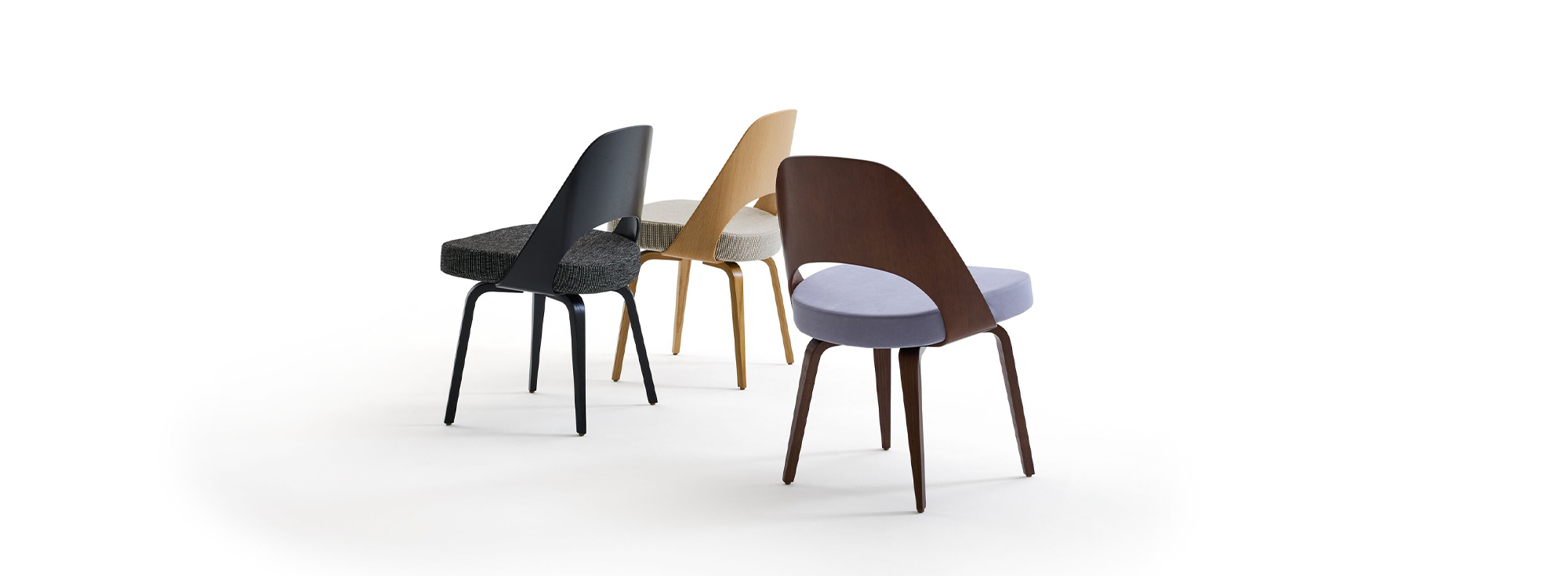 Saarinen Executive Veneer Back Wood Legs