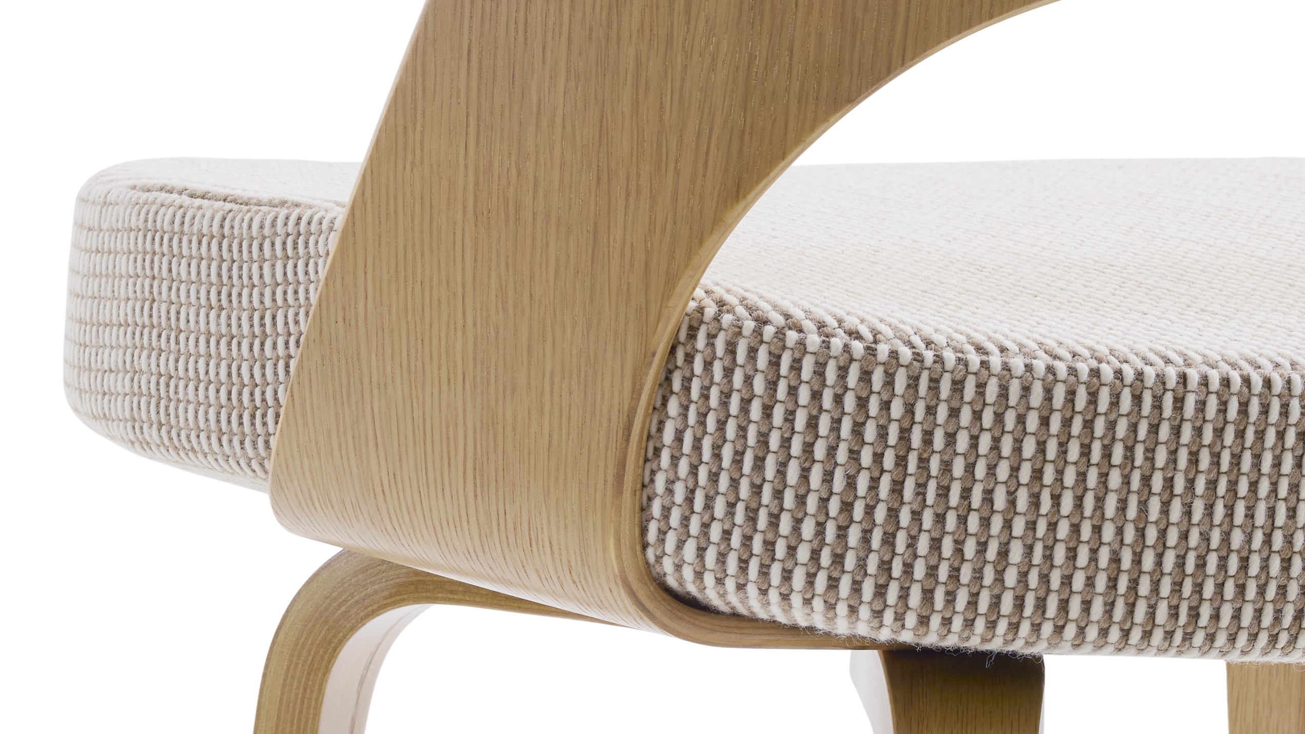 Saarinen Executive Chair Veneer Back Wood Legs