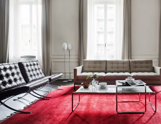 barcelona relaxed chair florence knoll sofa laccio table living room mies van der rohe florence knoll marcel breuer saarinen side table